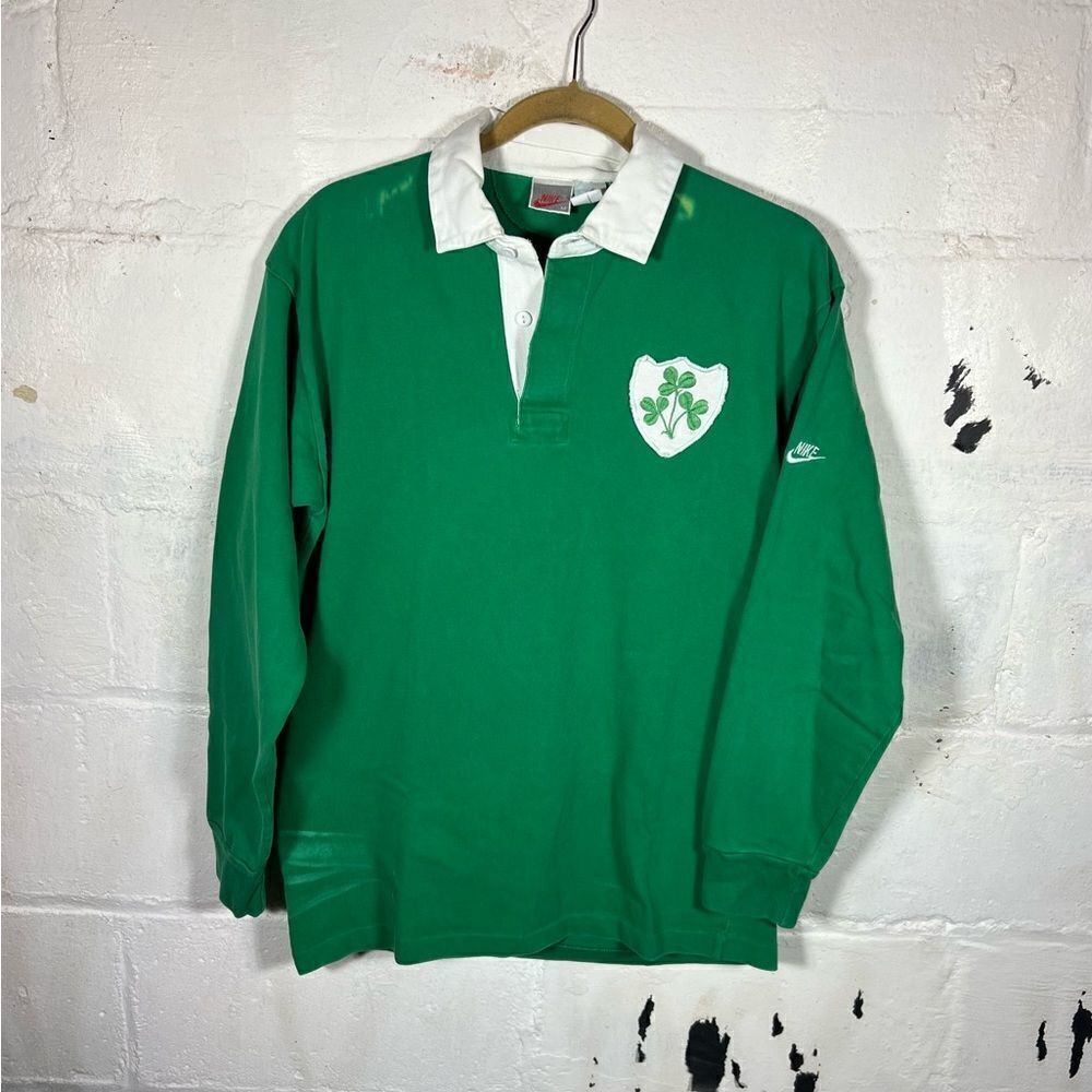 Rare Vintage 80’s 90’s Nike Ireland Long Sleeve Rugby Jersey